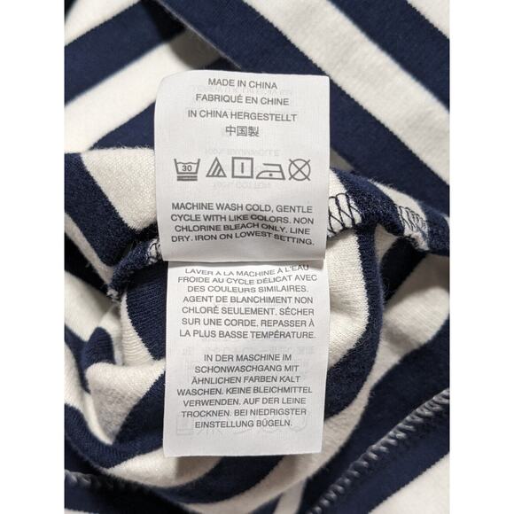J. Crew Colorblock Mini Shift Dress Women L Navy Striped Nautical Thick Fabric - Picture 12 of 14